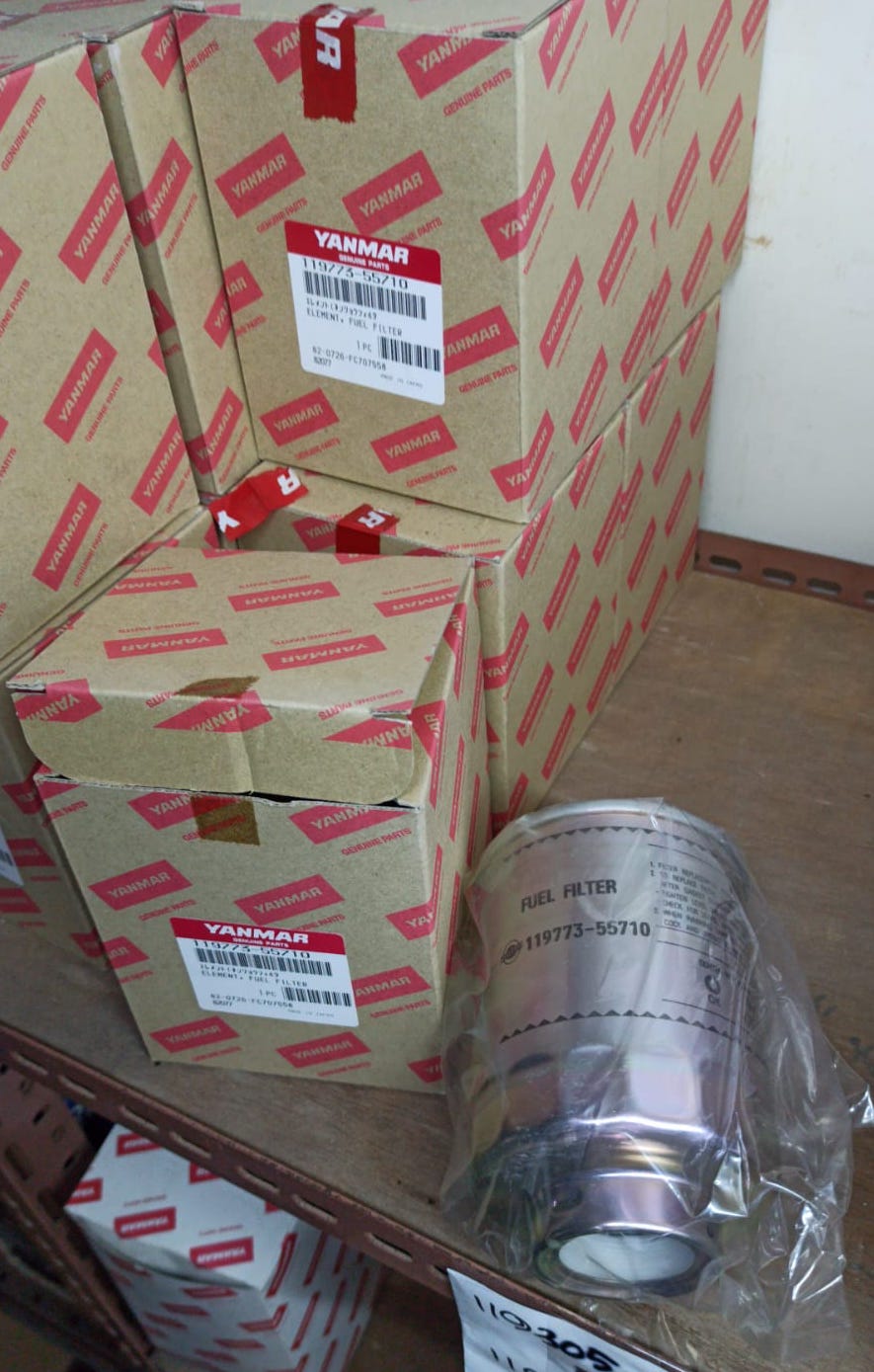 Yanmar fuel filter, assy. with o-ring - 119773-55710